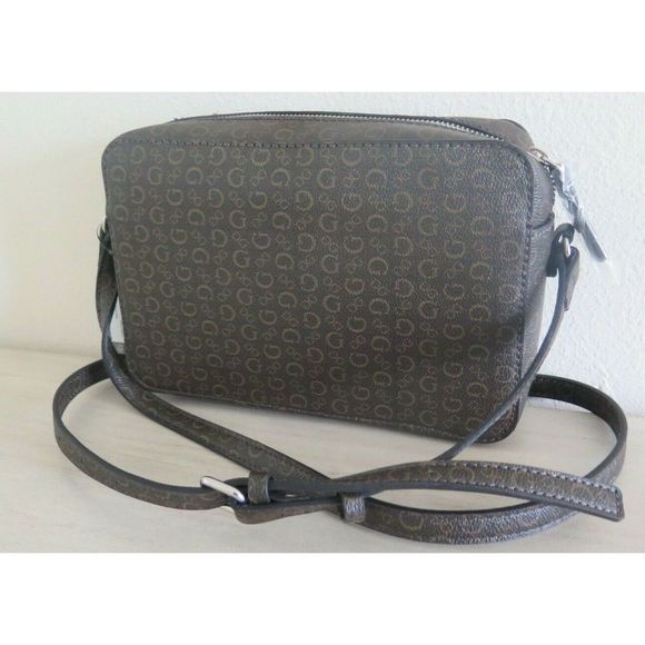 Guess SV750570 Campos Mini Natural Brown Signature Logo Crossbody Shoulder Bag - Picture 3 of 12